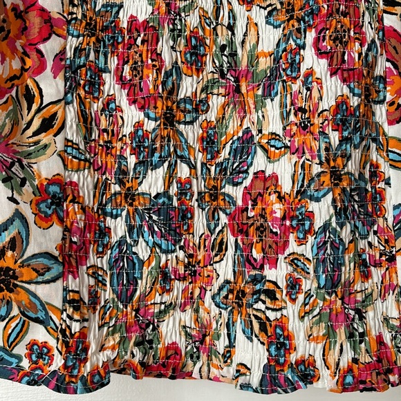 RACHEL ROY FLORAL PUFF SLEEVE CROP TOP - Picture 5 of 9